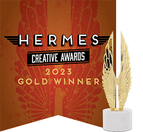 Hermes Creative Awards Gold Statuette